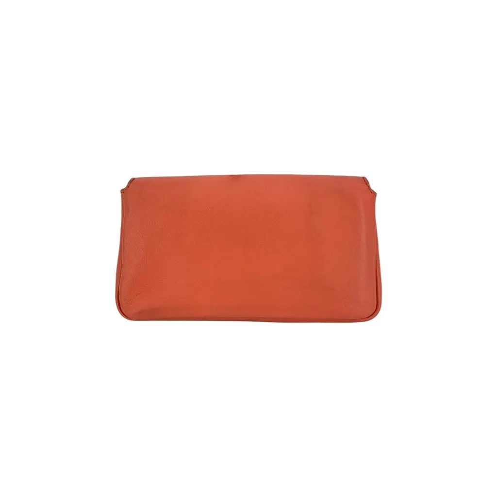 Fendi Crossbody Bag Baguette Grey Leather Good - Inside View