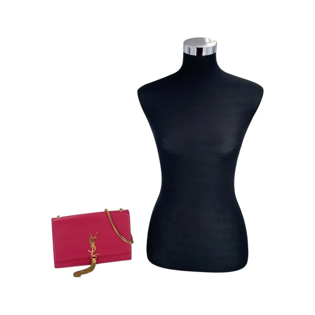 Saint Laurent Shoulder Bag Kate Red Leather Good - Back View