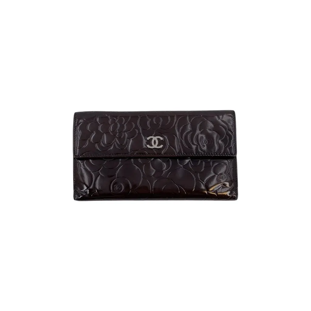 Chanel Wallet Camel Leather Good - Front View