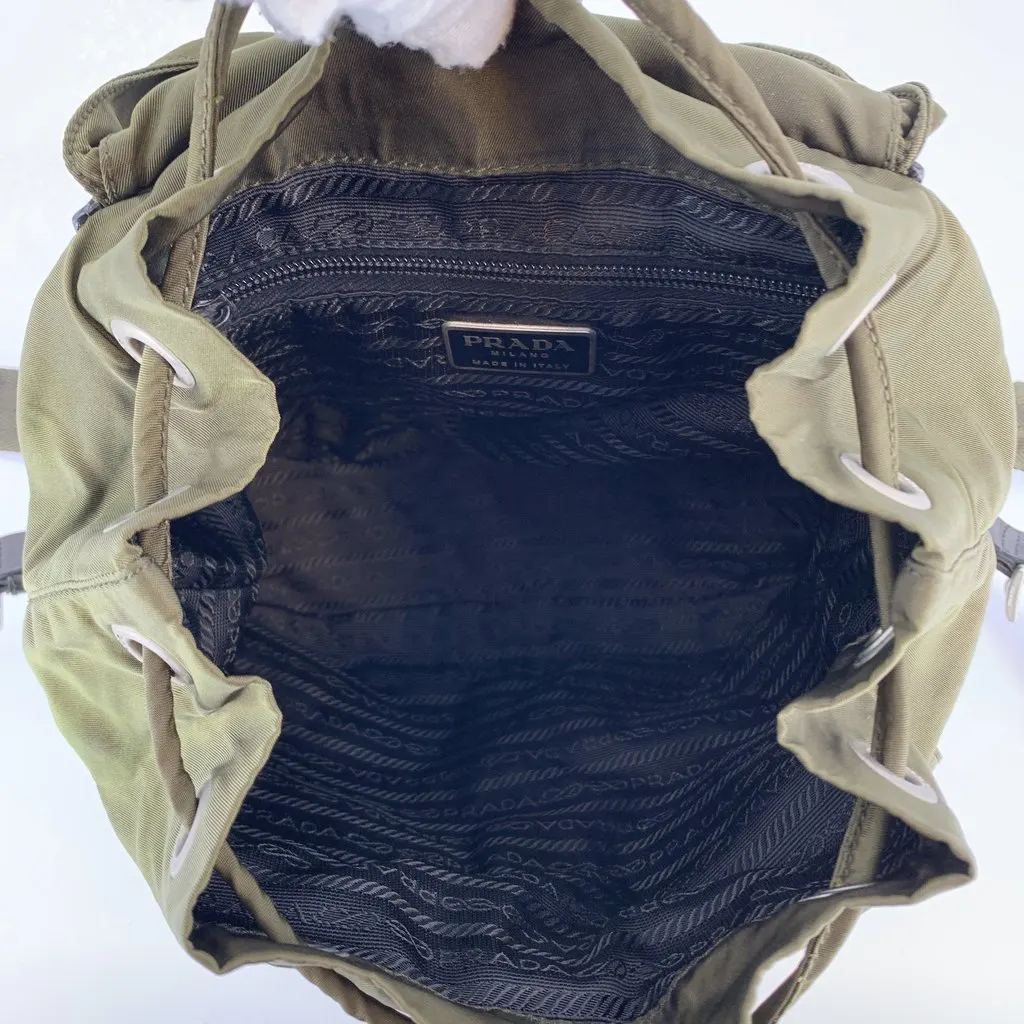Prada Backpack Vintage Nylon Small Backpack Black Polyamide Good - Box View