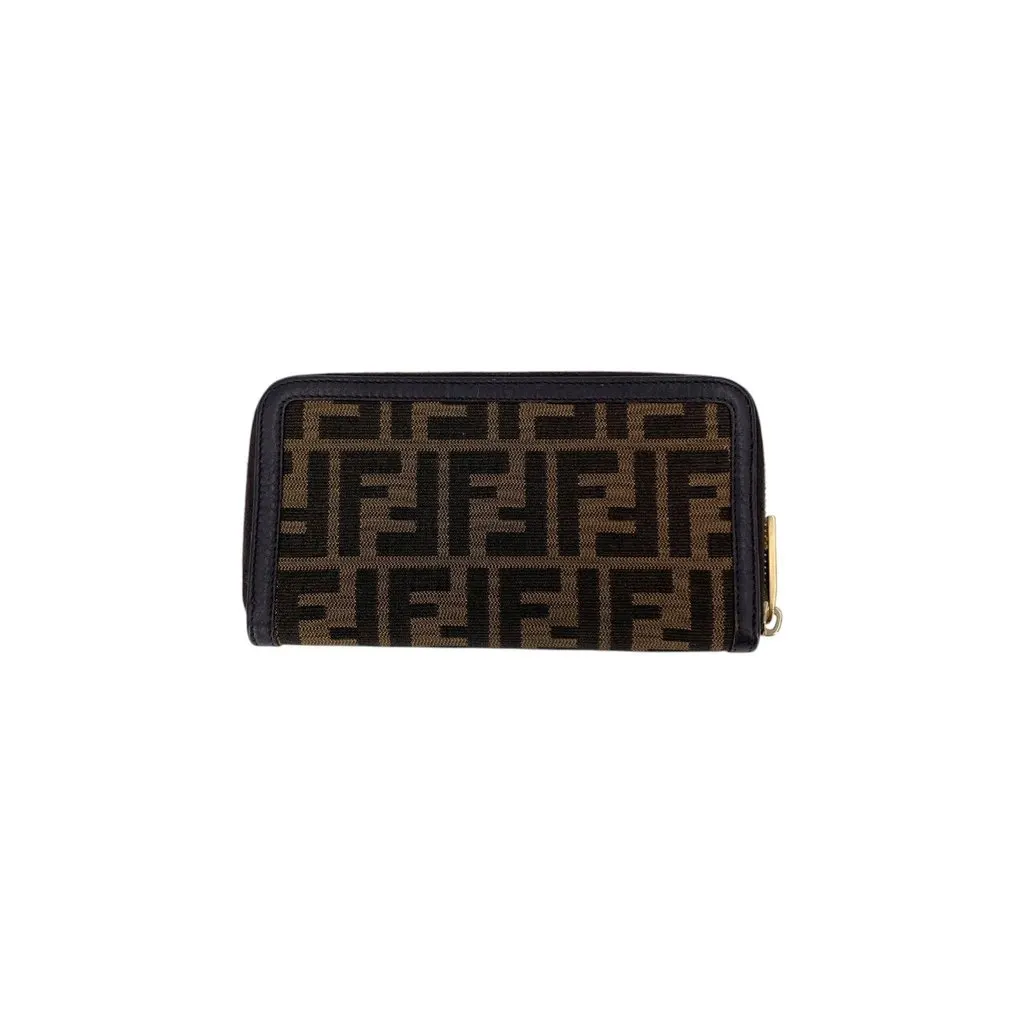 Fendi Wallet Brown Canvas Good - Back View
