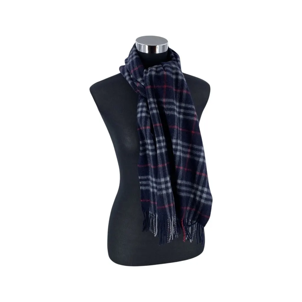 Burberry Scarf Navy Wool Good - Back View