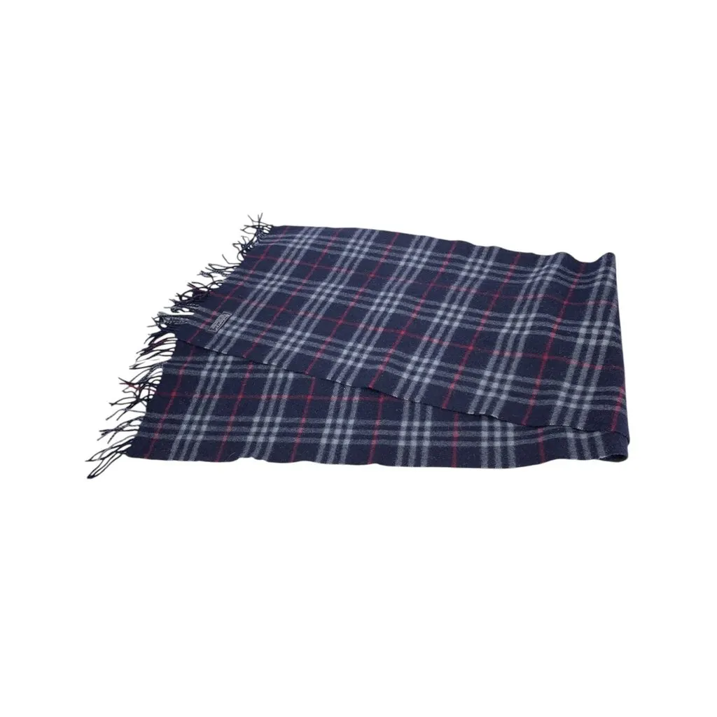 Burberry Scarf Navy Wool Good - Inside View