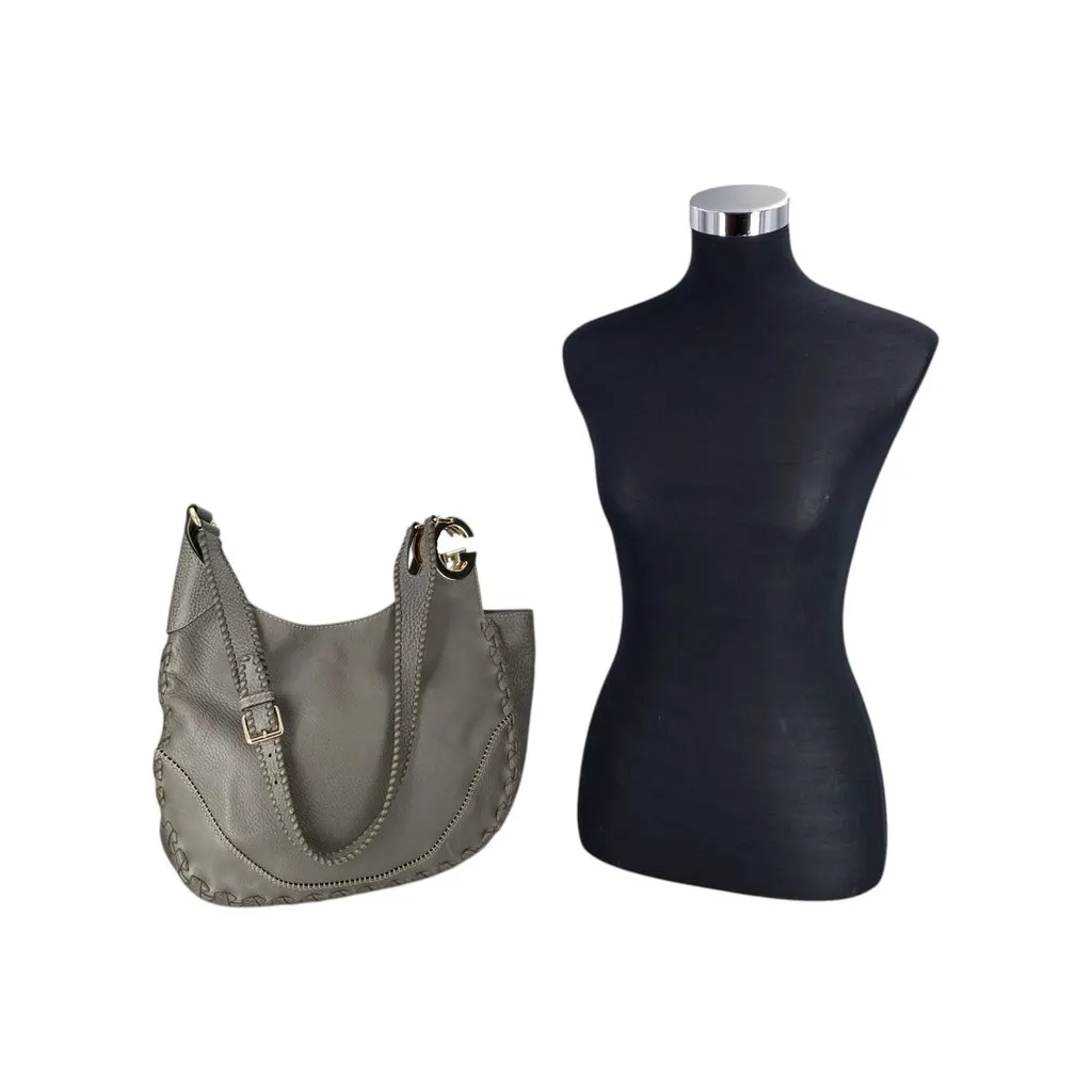 Gucci Shoulder Bag Charlotte Beige Leather Good - Back View