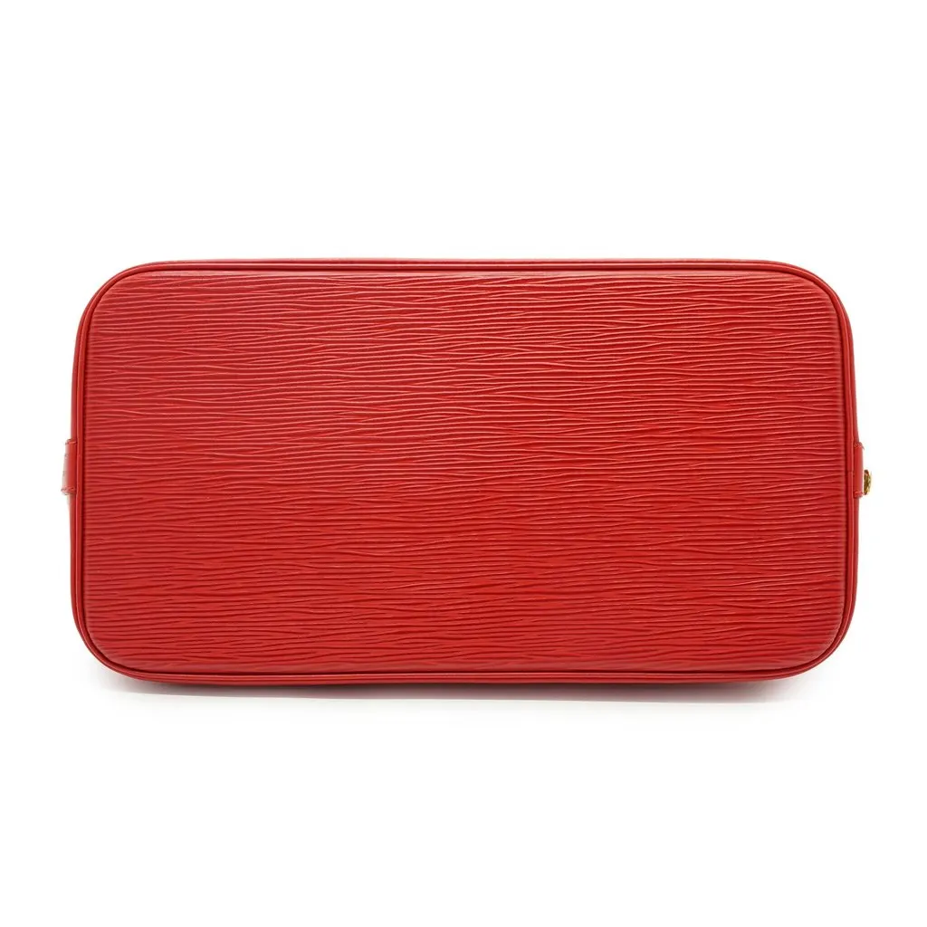 Louis Vuitton Handbag Vintage Alma Red Leather Good - Inside View