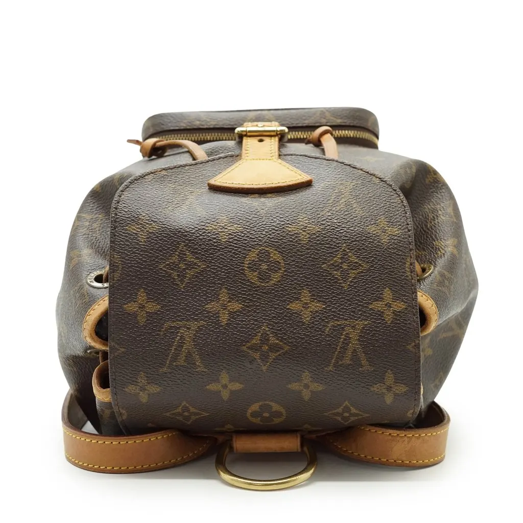 Louis Vuitton Backpack Vintage Montsouris Brown Canvas Good - Inside View