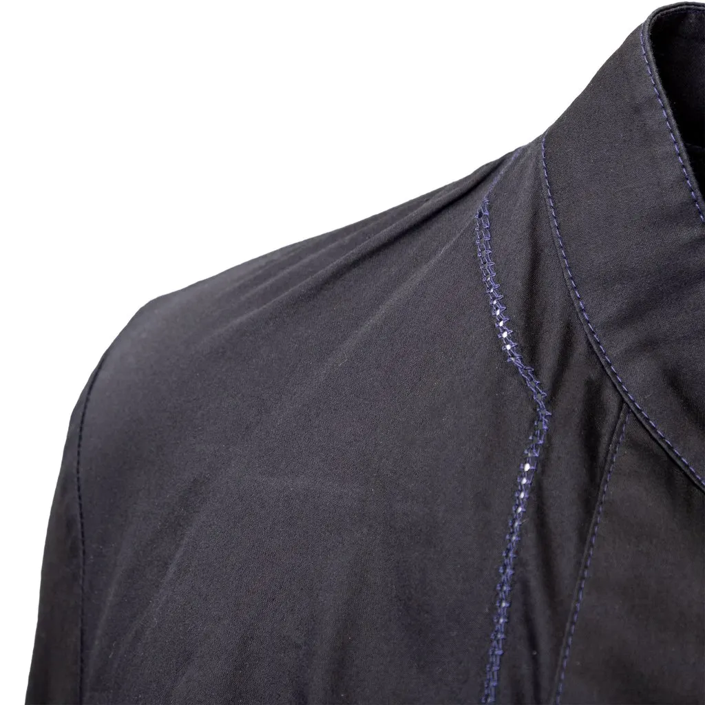 Diane von Furstenberg Black Shirt - '00s Black Cotton Good - Inside View