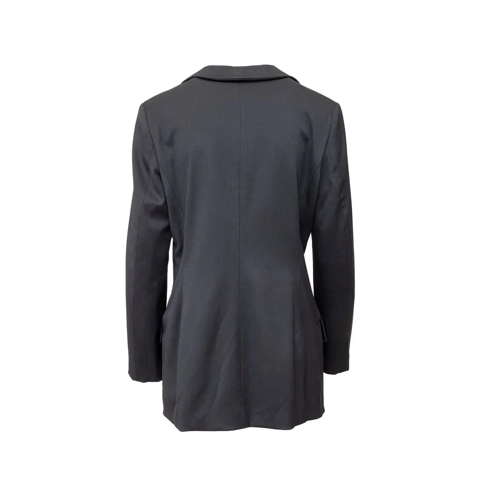 Gianfranco Ferré Black Jacket - '90s Black Wool Good - Back View