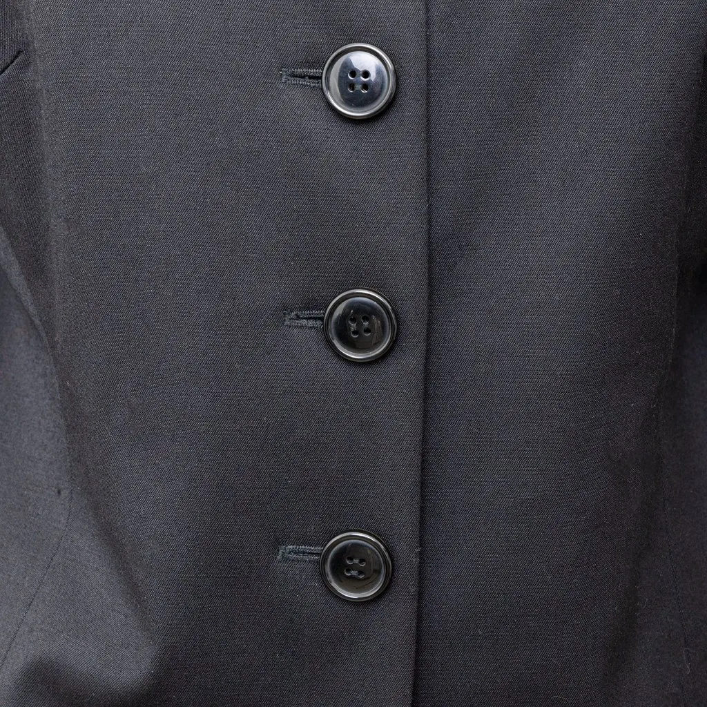Gianfranco Ferré Black Jacket - '90s Black Wool Good - Model View