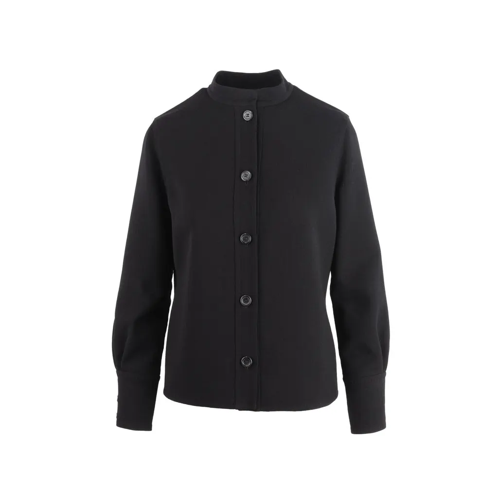 Yves Saint Laurent Korean Style Jacket - '00s Black Wool Good - Front View