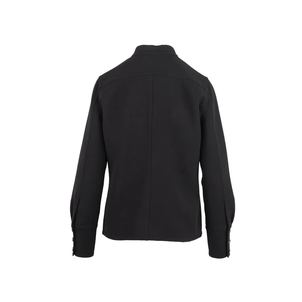 Yves Saint Laurent Korean Style Jacket - '00s Black Wool Good - Back View
