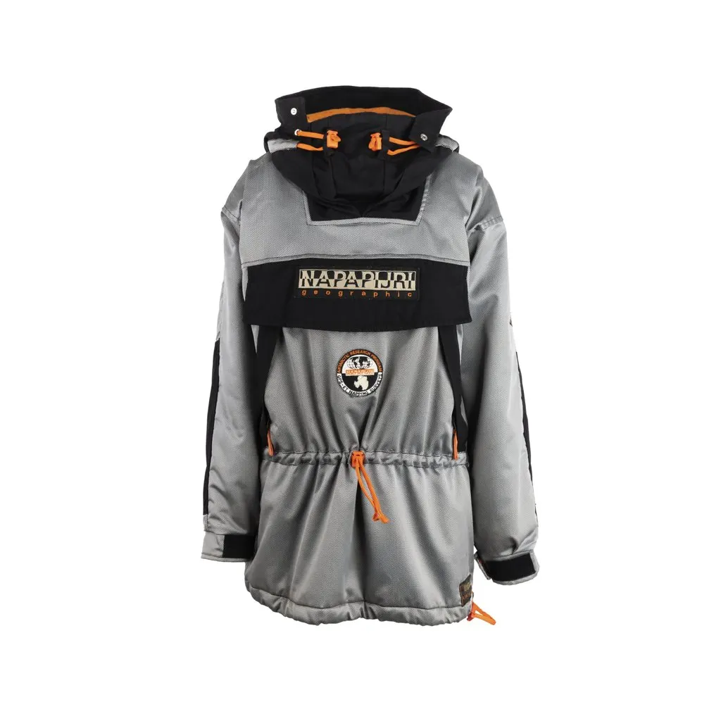 Unsigned Napapijri Grey Raincoat - '00s Grey Good - Front View