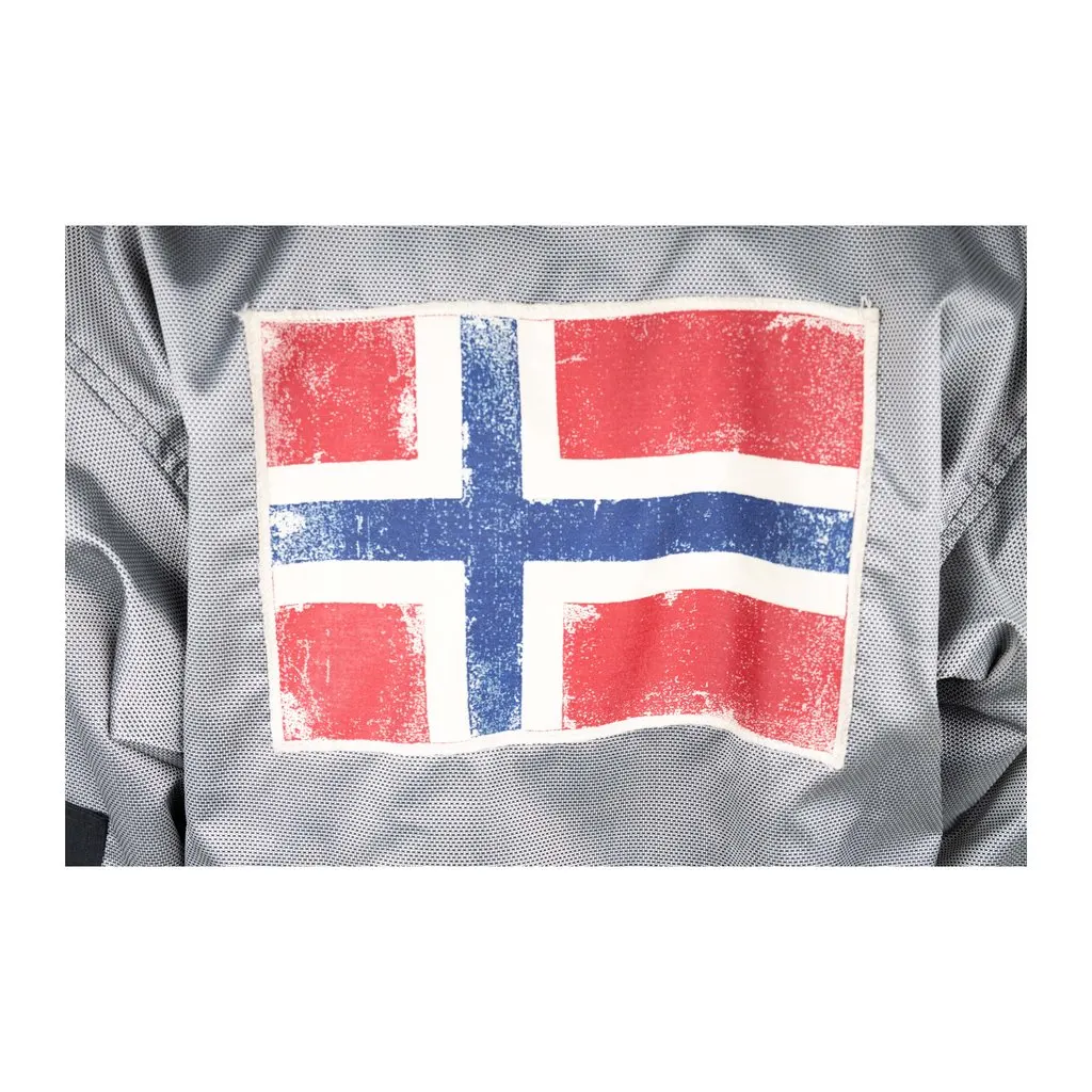 Unsigned Napapijri Grey Raincoat - '00s Grey Good - Model View