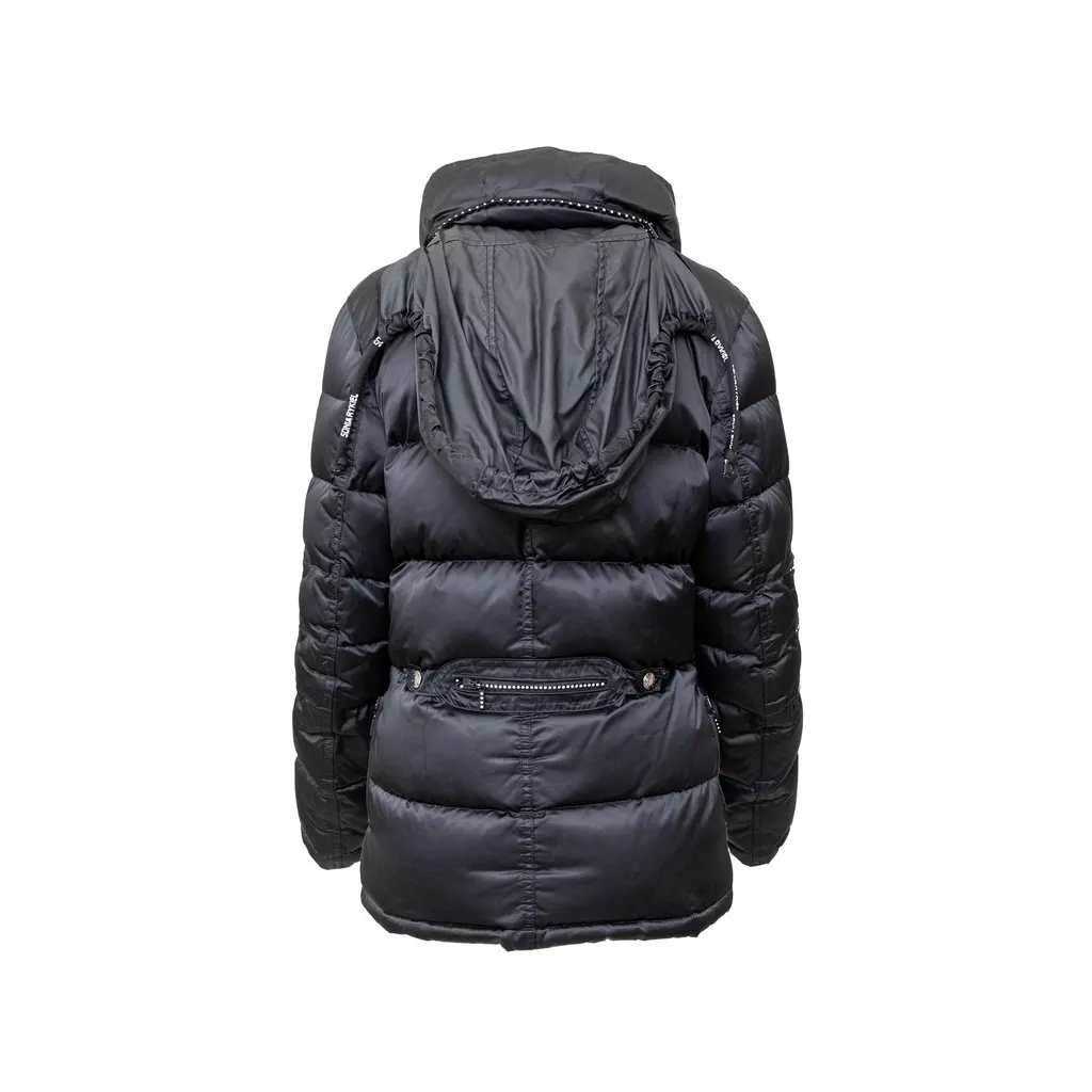 Sonia Rykiel Down Jacket With Zip - '00s Black Good - Inside View