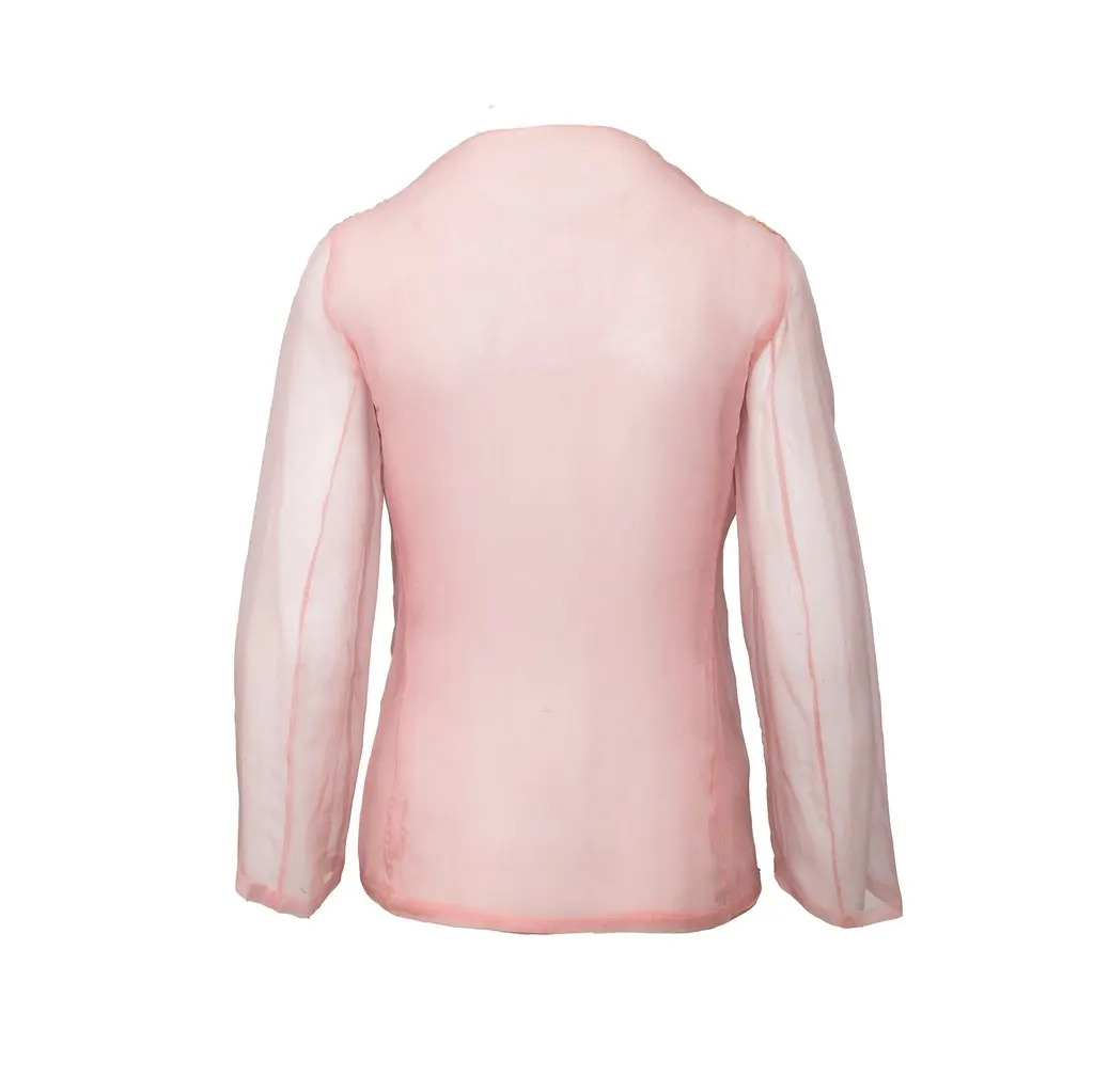 Gianfranco Ferre Sequined Sheer Jacket - '90s Pink Good - Back View