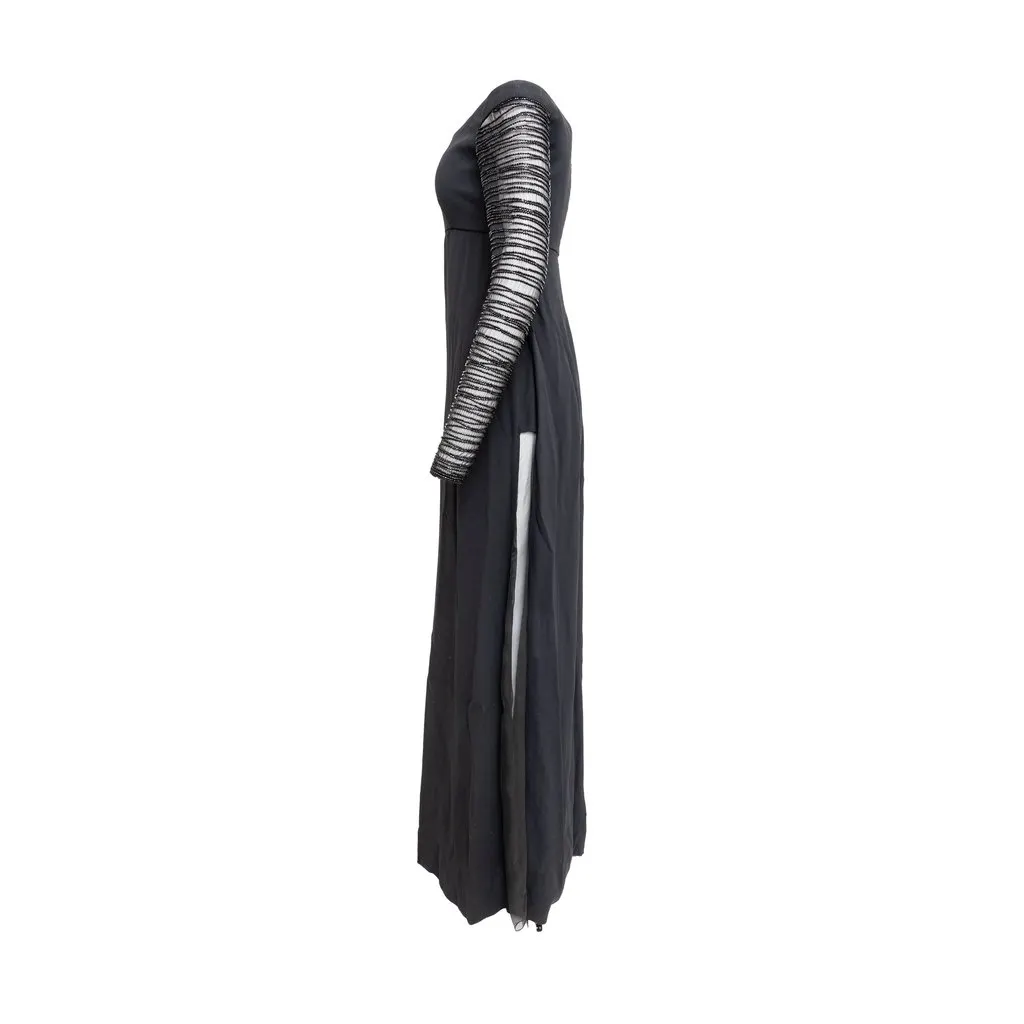 Gianfranco Ferré Off-shoulder Long Dress - '90s Black Good - Inside View