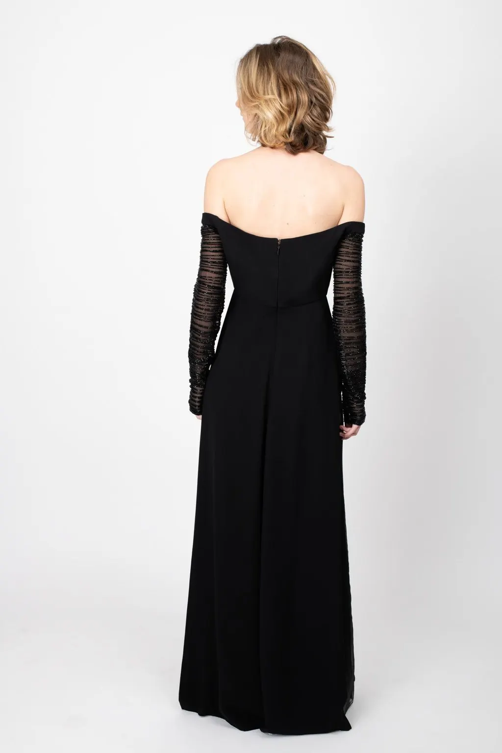 Gianfranco Ferré Off-shoulder Long Dress - '90s Black Good - Box View