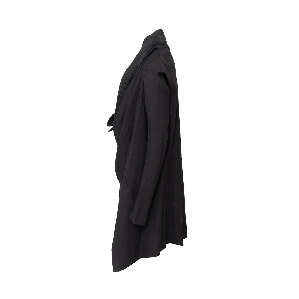 Rick Owens Asymmetrical Jacket - '10s Black Wool Good - Back View
