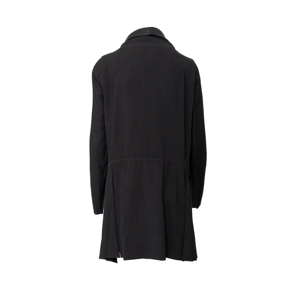 Rick Owens Asymmetrical Jacket - '10s Black Wool Good - Inside View