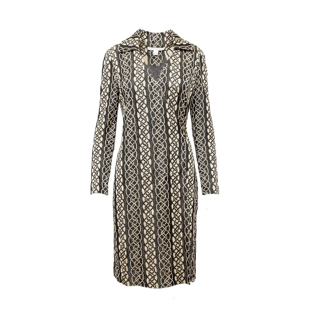Diane von Furstenberg Sparkling Wrap Dress - '00s MultiColor Good - Front View