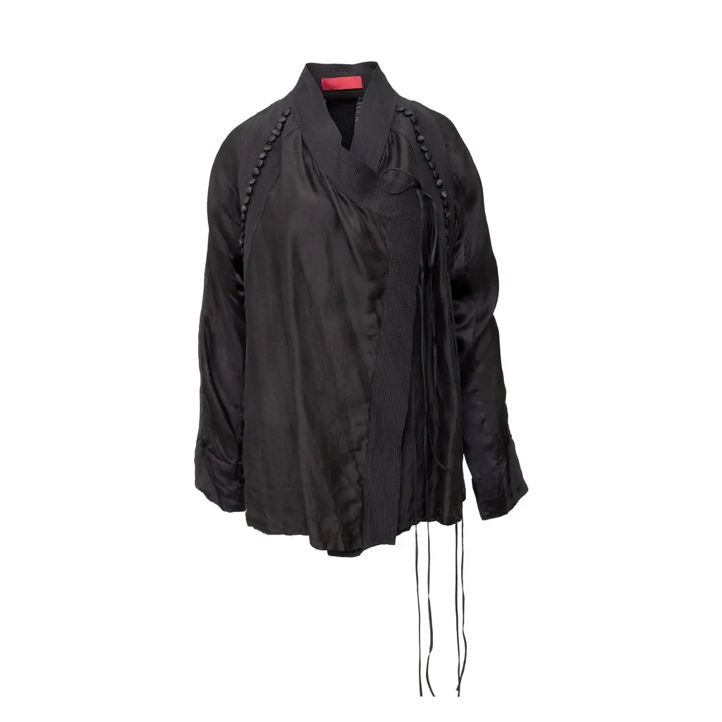 Unsigned Over Shirt - '10s Black Lace Good - Front View