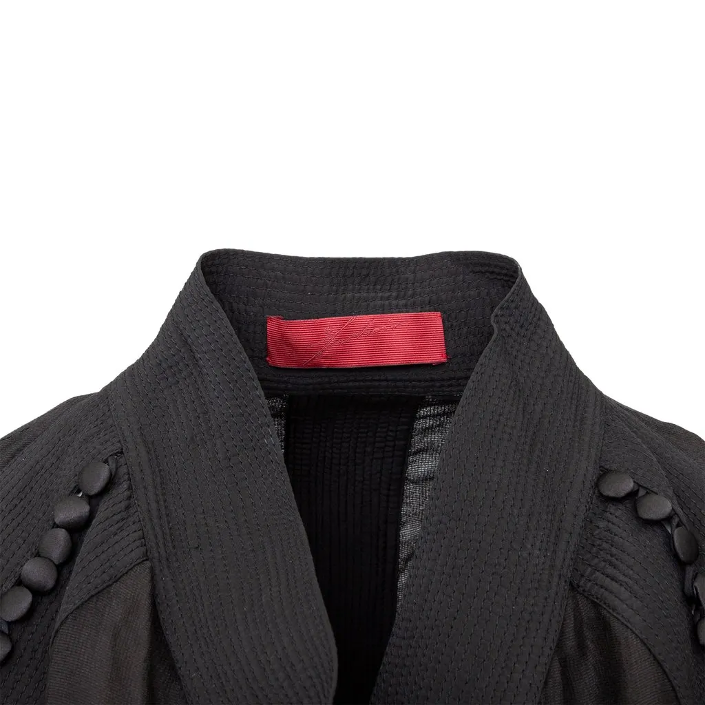 Unsigned Over Shirt - '10s Black Lace Good - Inside View