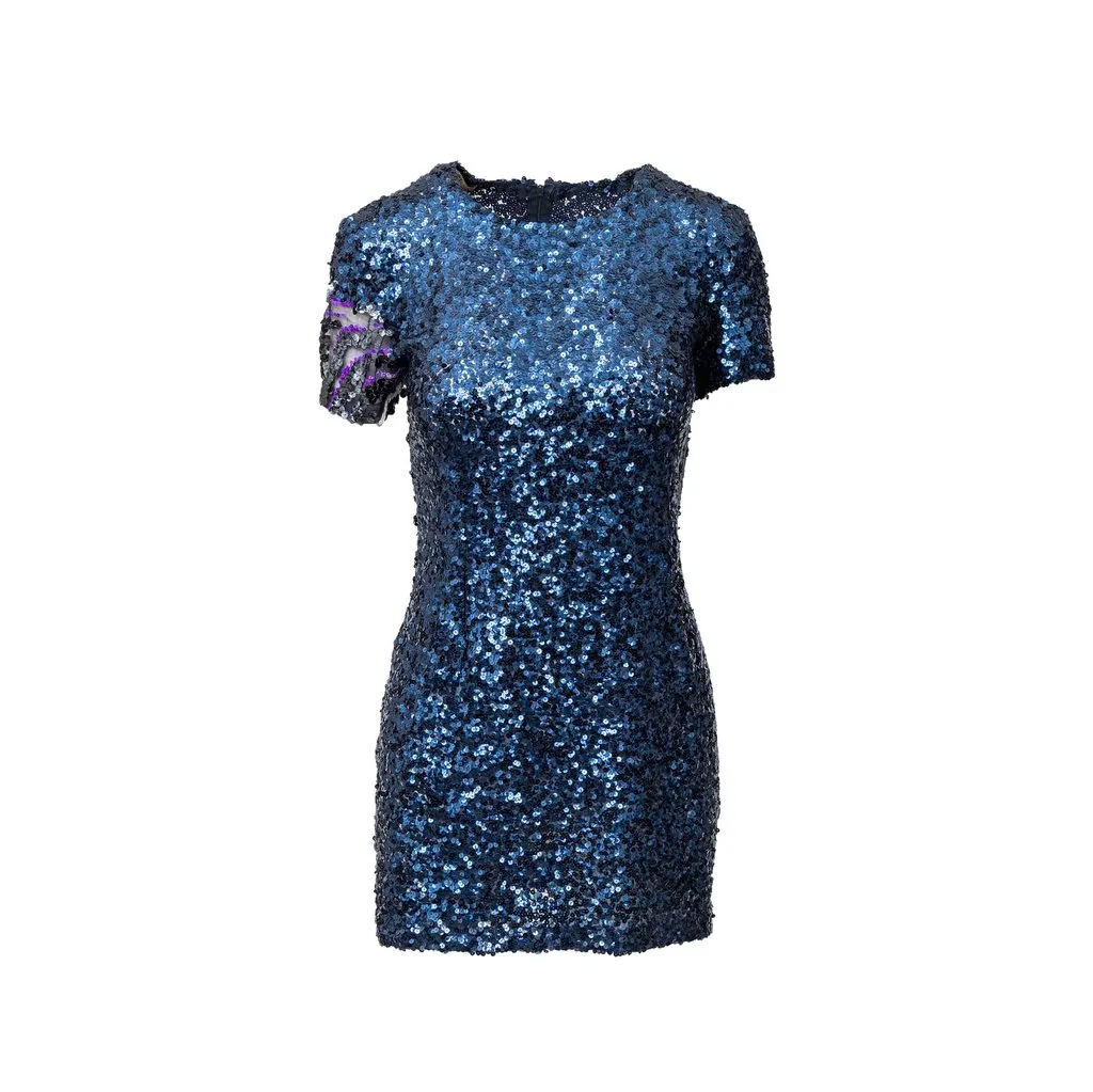 Gianfranco Ferré Sequin Cocktail Dress - '90s MultiColor Good - Front View