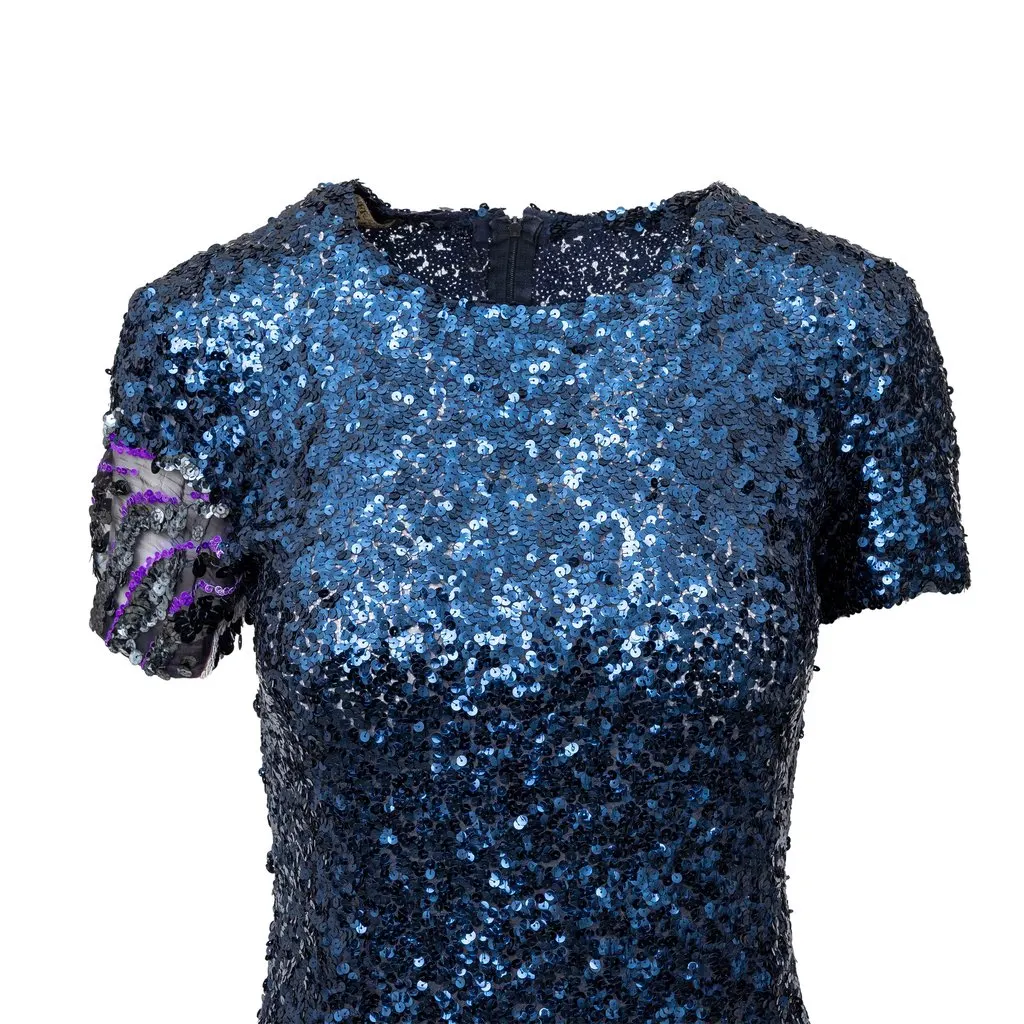 Gianfranco Ferré Sequin Cocktail Dress - '90s MultiColor Good - Inside View
