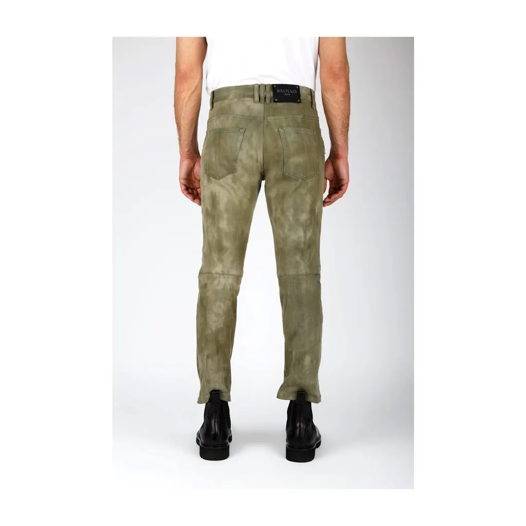 Balmain Green Biker Jeans - '10s Green Good - Inside View