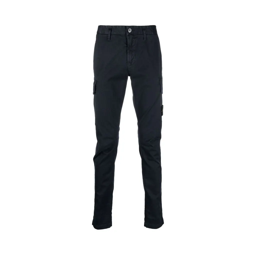 Stone Island Gabardine Cargo Pant - '20s Red Cotton Good - Front View