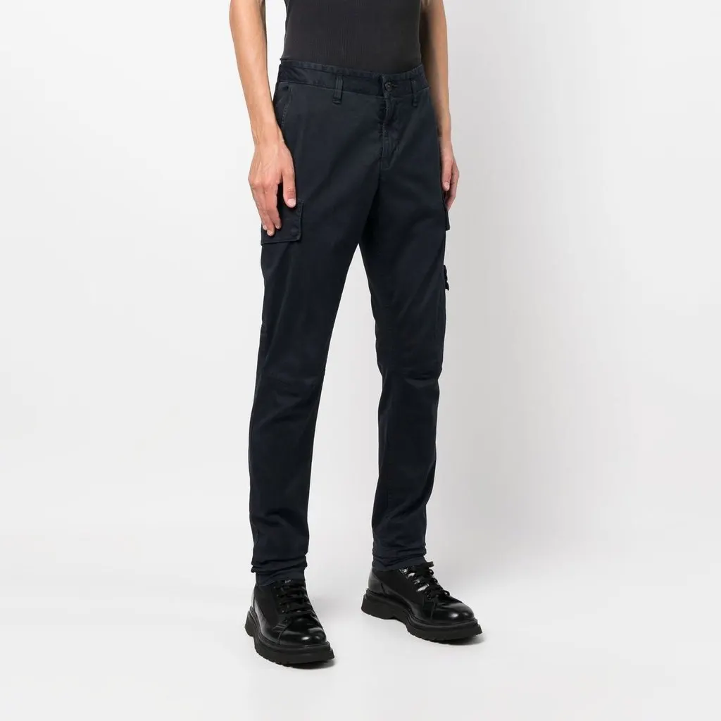Stone Island Gabardine Cargo Pant - '20s Red Cotton Good - Inside View