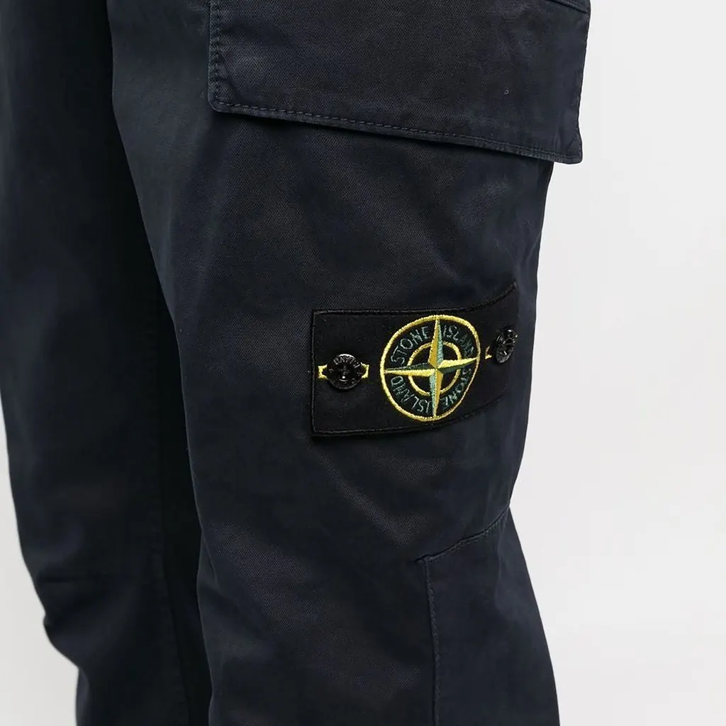 Stone Island Gabardine Cargo Pant - '20s Red Cotton Good - Box View