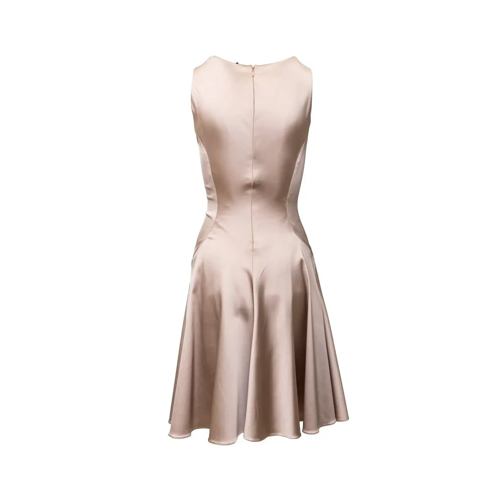 Blumarine Satin Dress - '10s Red Satin Good - Back View