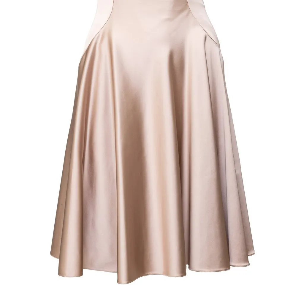 Blumarine Satin Dress - '10s Red Satin Good - Model View