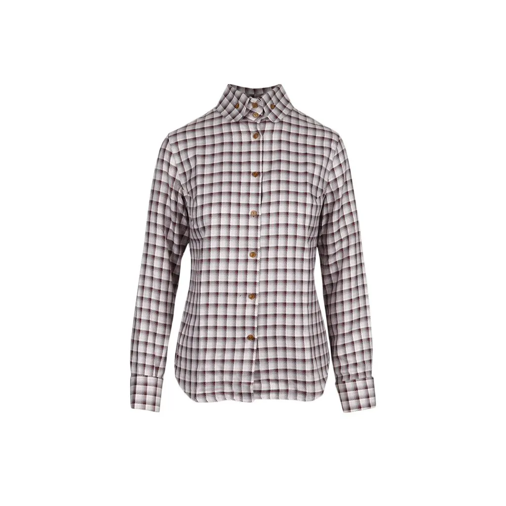 Vivienne Westwood pink plaid shirt white/purple -'10s White Good - Front View