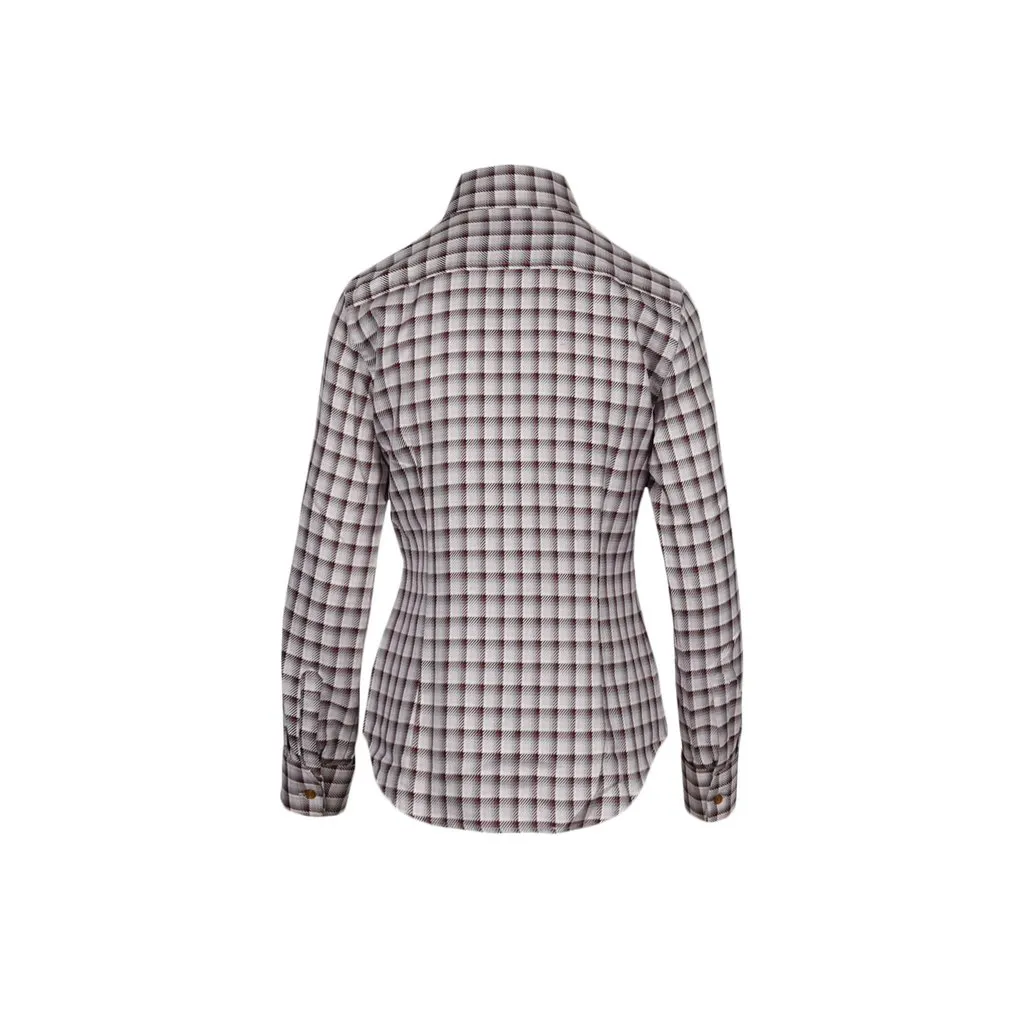 Vivienne Westwood pink plaid shirt white/purple -'10s White Good - Back View