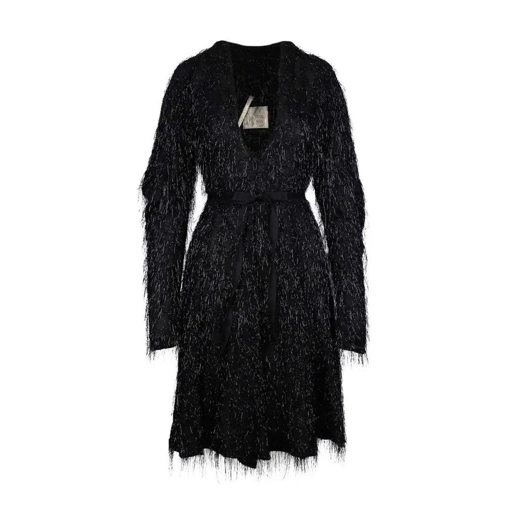Vivienne Westwood Special Edition Glitter Fringe Dress - '90s Black Good - Front View