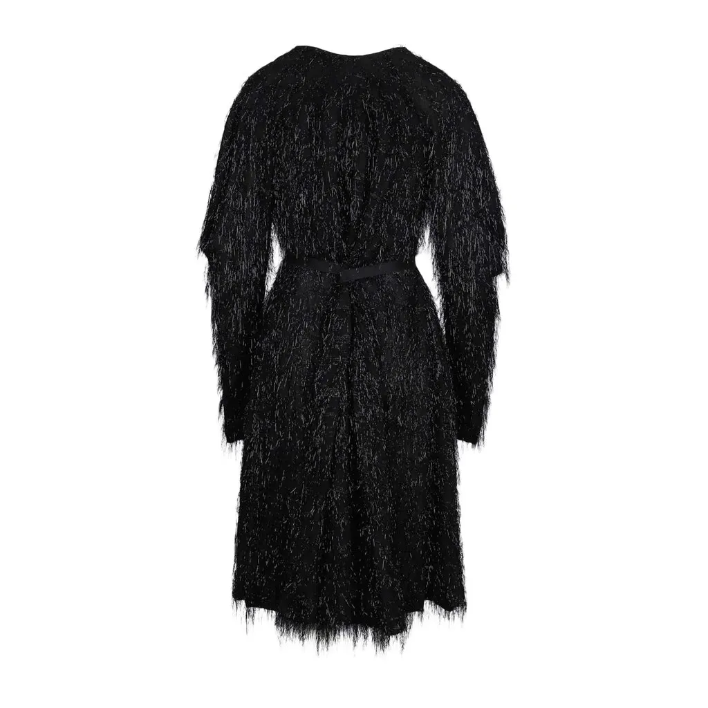 Vivienne Westwood Special Edition Glitter Fringe Dress - '90s Black Good - Back View