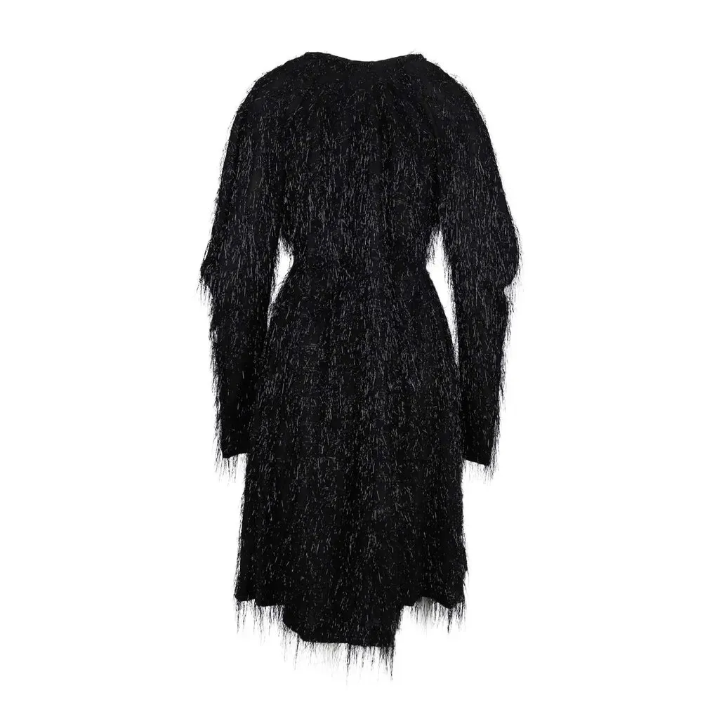 Vivienne Westwood Special Edition Glitter Fringe Dress - '90s Black Good - Inside View