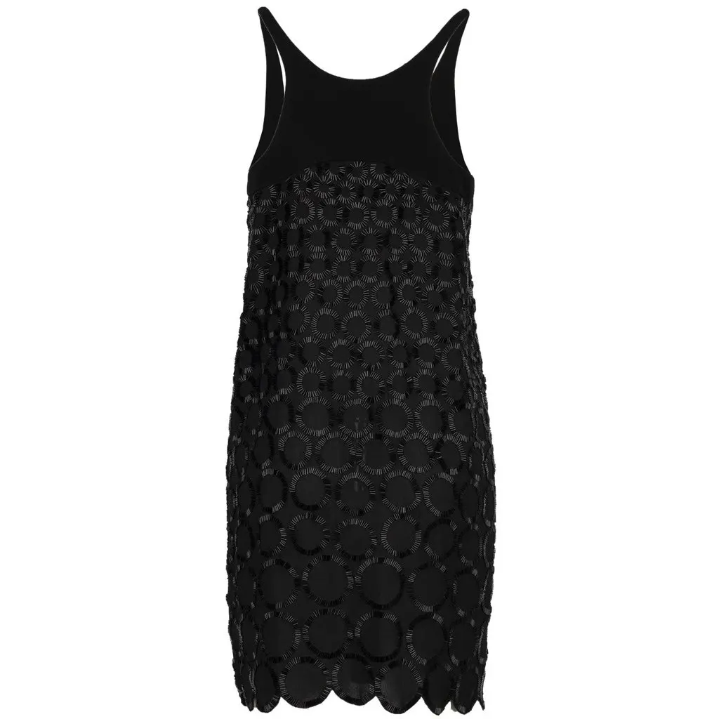 Balenciaga Bead Embellished Black Dress - '10s Black Good - Back View