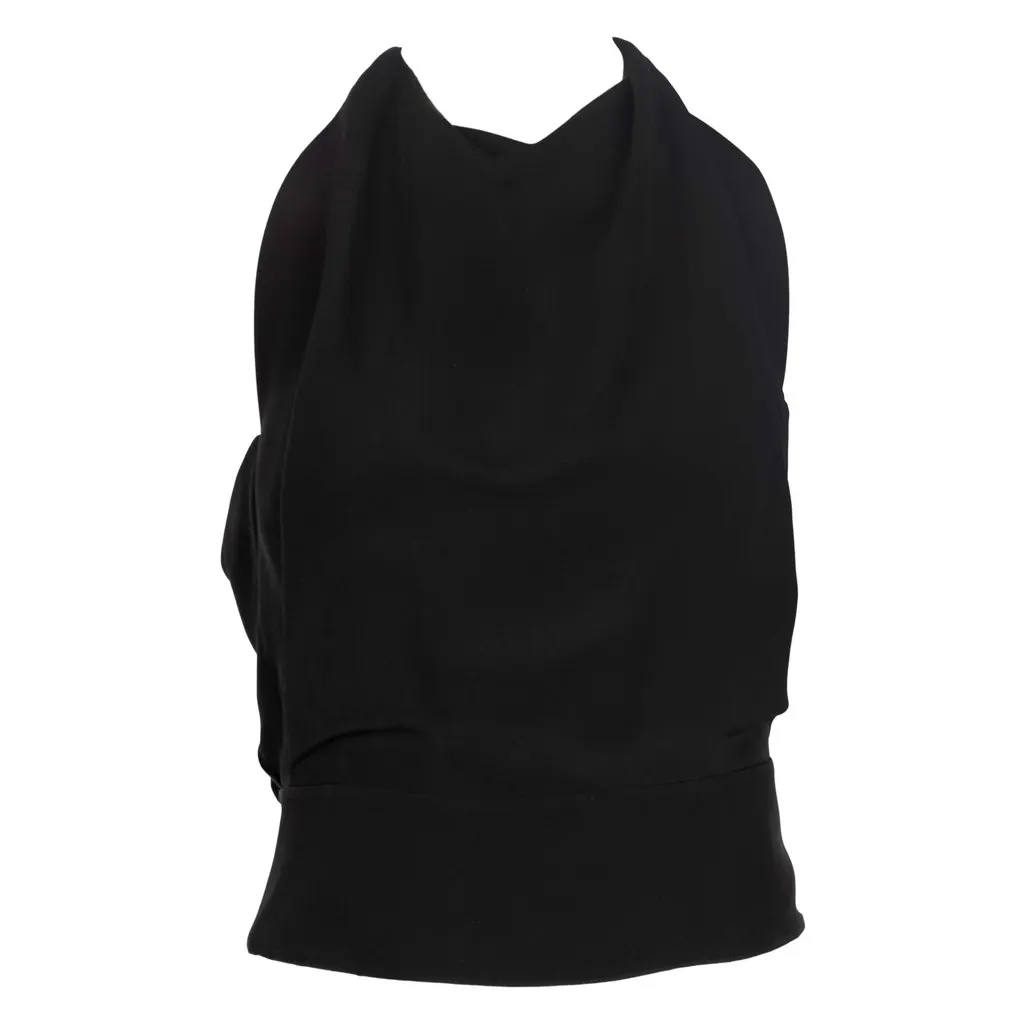 Balenciaga High Neck Sleeveless Top - '10s Black Good - Front View