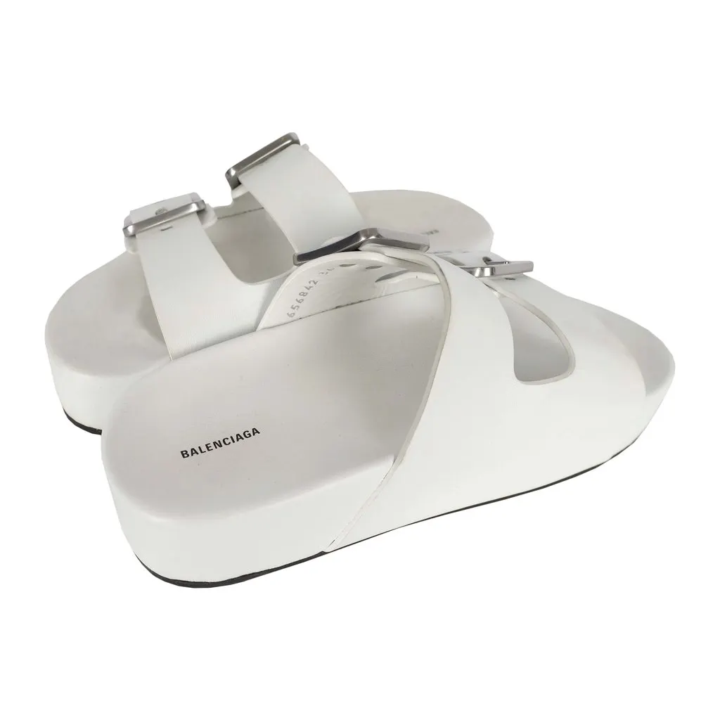 Balenciaga Mallorca Platform Sandal - '20s Red Leather Good - Model View