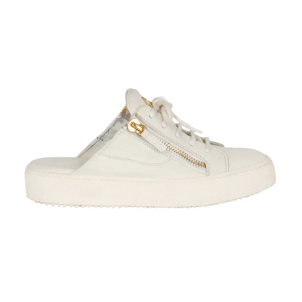 Giuseppe Zanotti Slip-On Lace-Up Sneakers - '20s White Lace Good - Front View