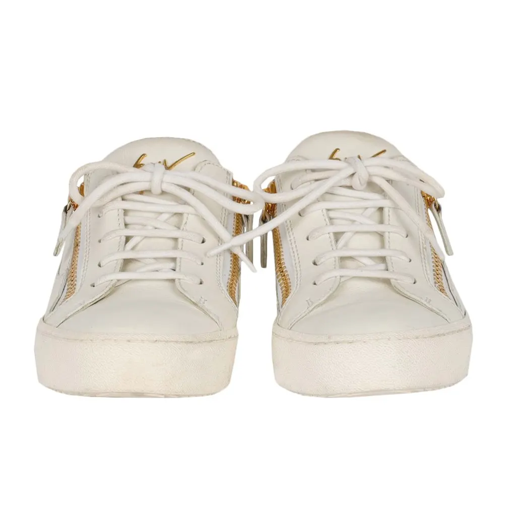 Giuseppe Zanotti Slip-On Lace-Up Sneakers - '20s White Lace Good - Back View