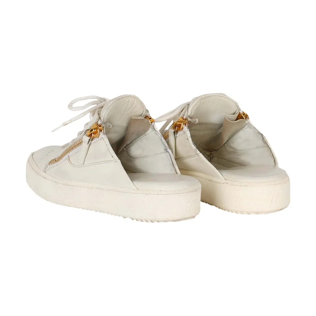 Giuseppe Zanotti Slip-On Lace-Up Sneakers - '20s White Lace Good - Inside View