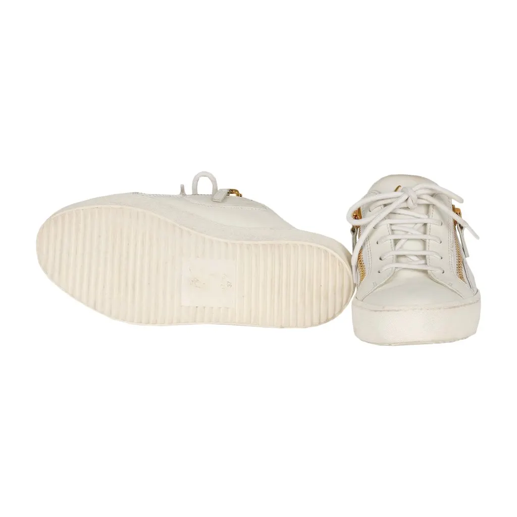 Giuseppe Zanotti Slip-On Lace-Up Sneakers - '20s White Lace Good - Model View