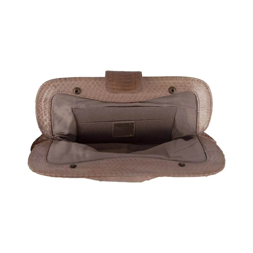 Unsigned Chandra Beige Clutch - '00s Beige Good - Inside View