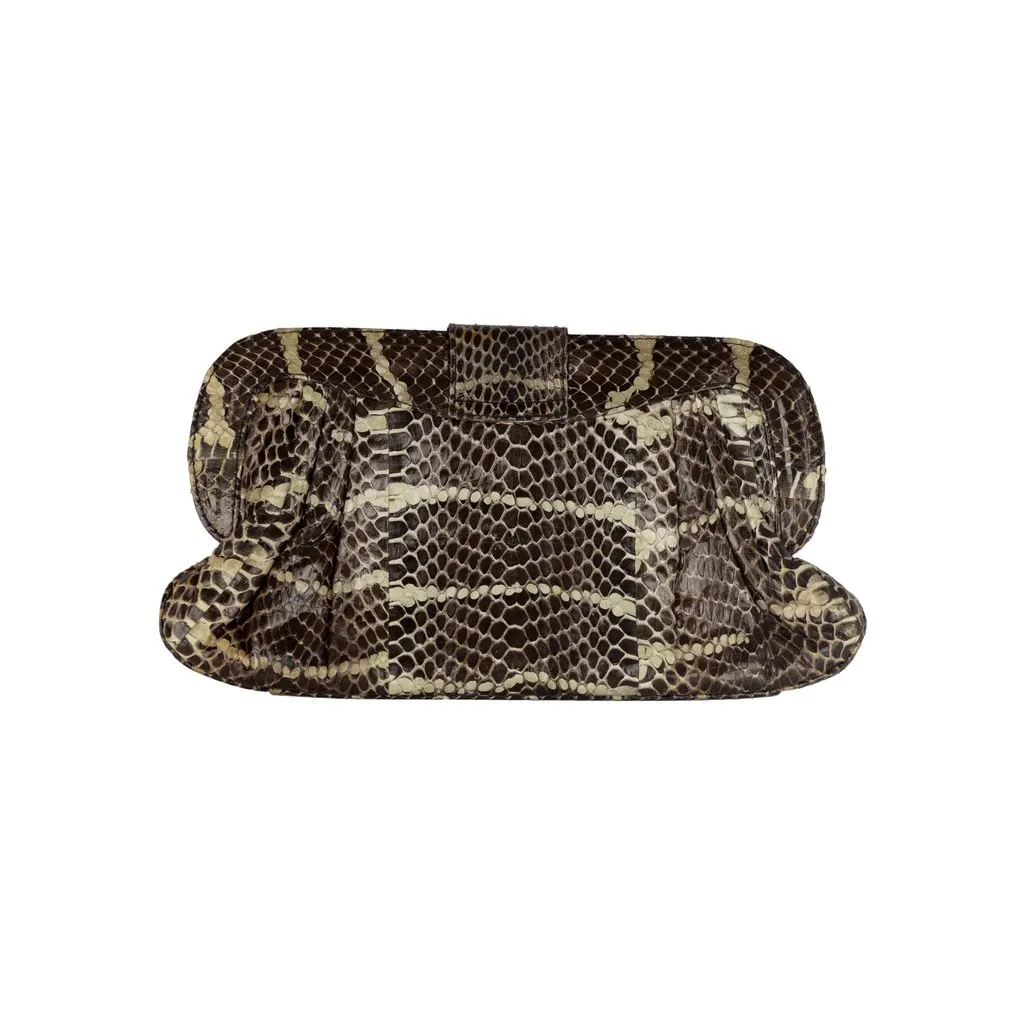 Unsigned Chandra Animal print Clutch - '00s Red Good - Back View