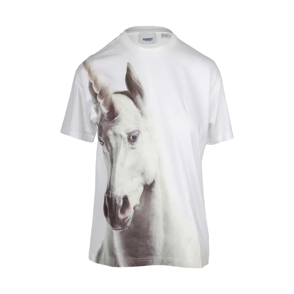 Burberry Unicorn T-shirt - '20s White Lace Good - Front View