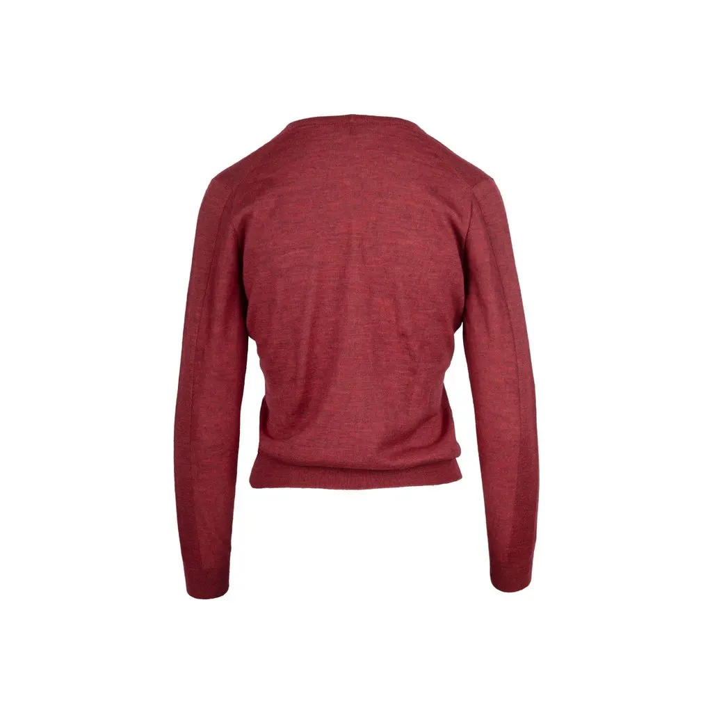 Etro Red Cardigan - '10s Red Wool Good - Back View